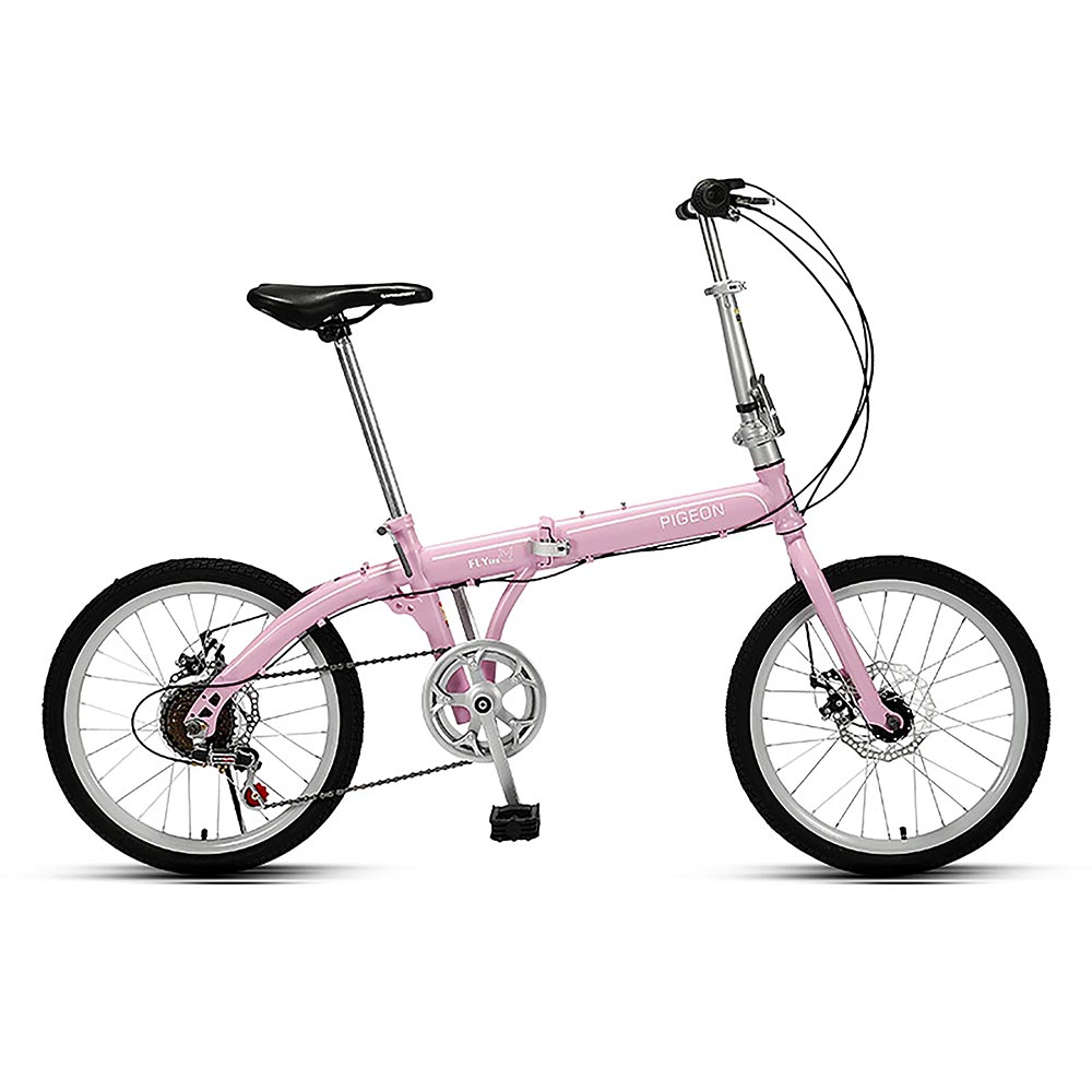 20 인치 접이식 자전거 더블 레이어 알루미늄 합금 자전거 림 6 속도 자전거 성인 남성과 여성의 작은 자전거